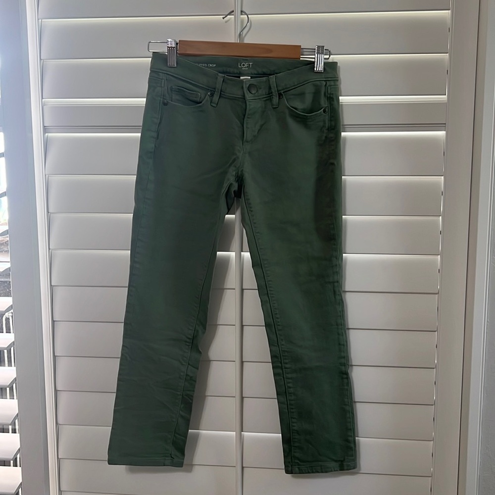 Loft Outlet Modern Cuff Crog Jean-        Sage Green